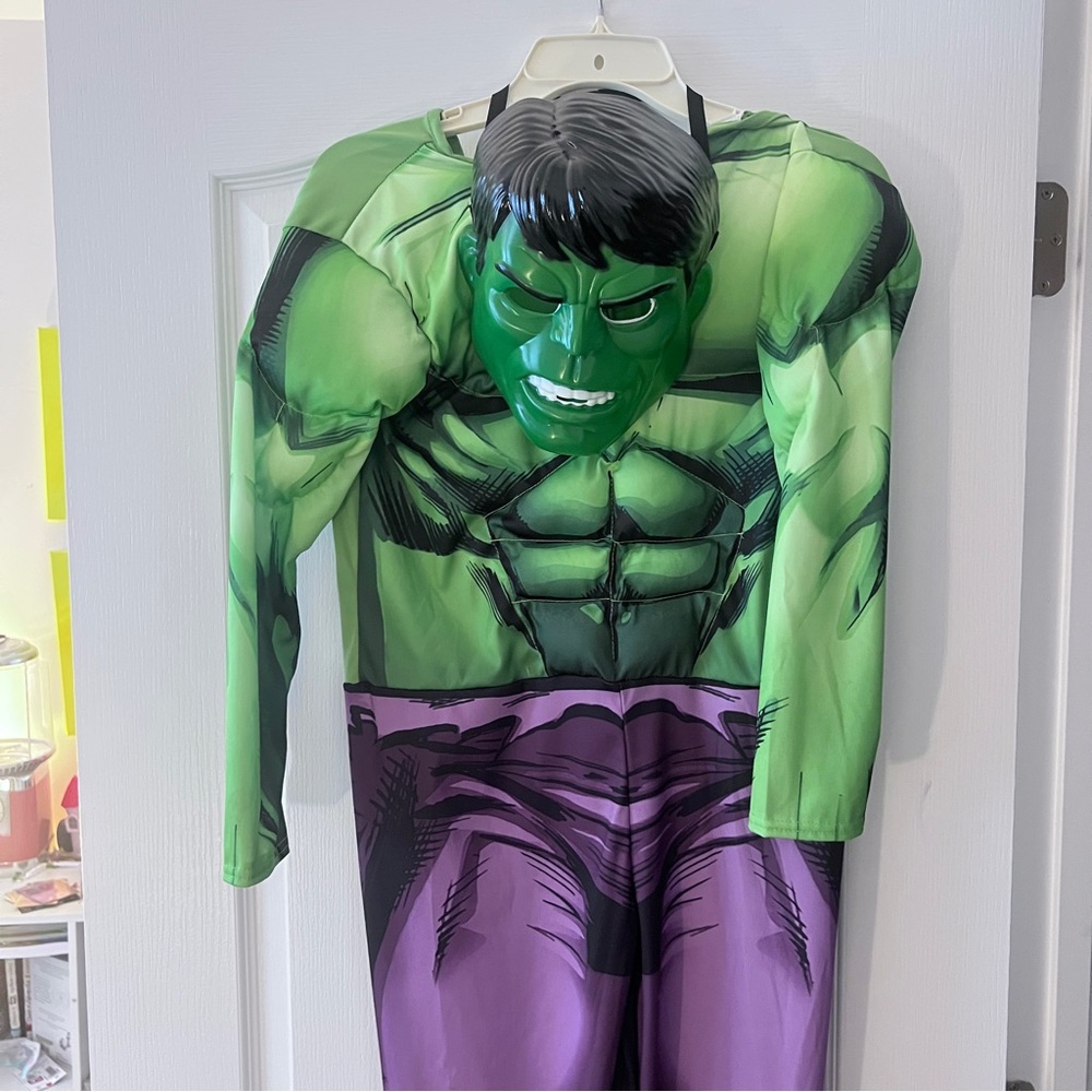 Rubie's Hulk Green and Purple Avengers Costume for Kids size large